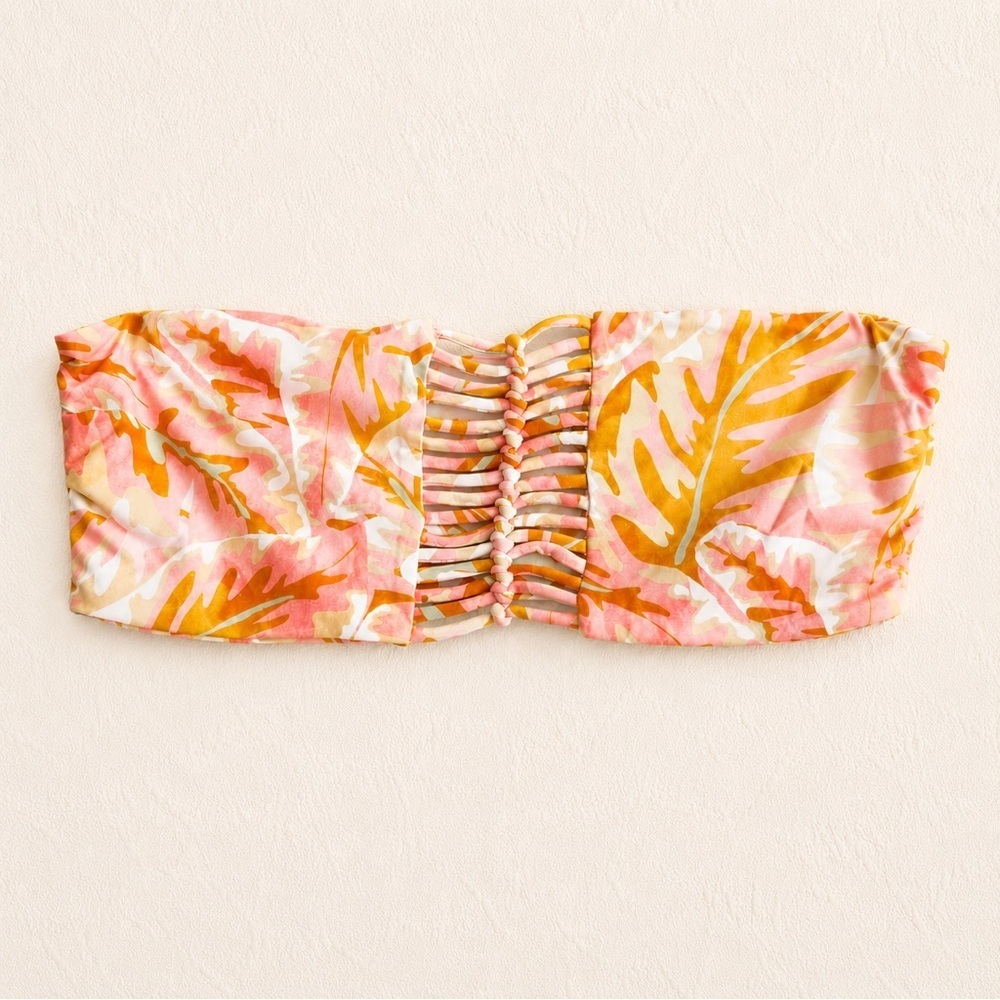 STONE FOX SWIM Inez Bikini Top in Hot Tropix